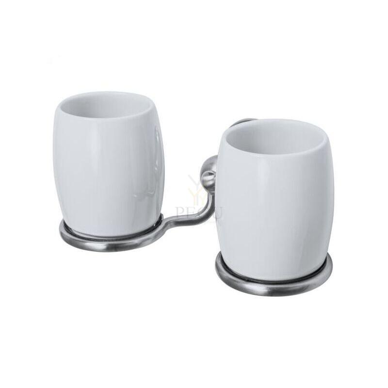 Haceka Allure 2-ne topsihoidel+topsid.Portselan.Harjatud metall
