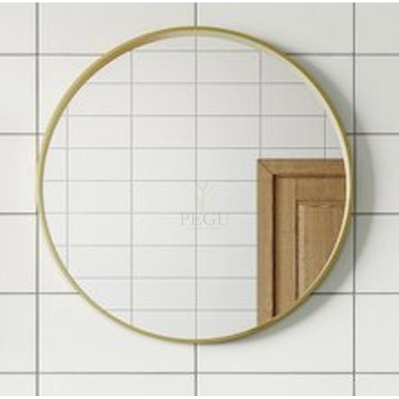 Haceka Deco peegel ümmargune d60cm 3cm, harjatud kuld raam