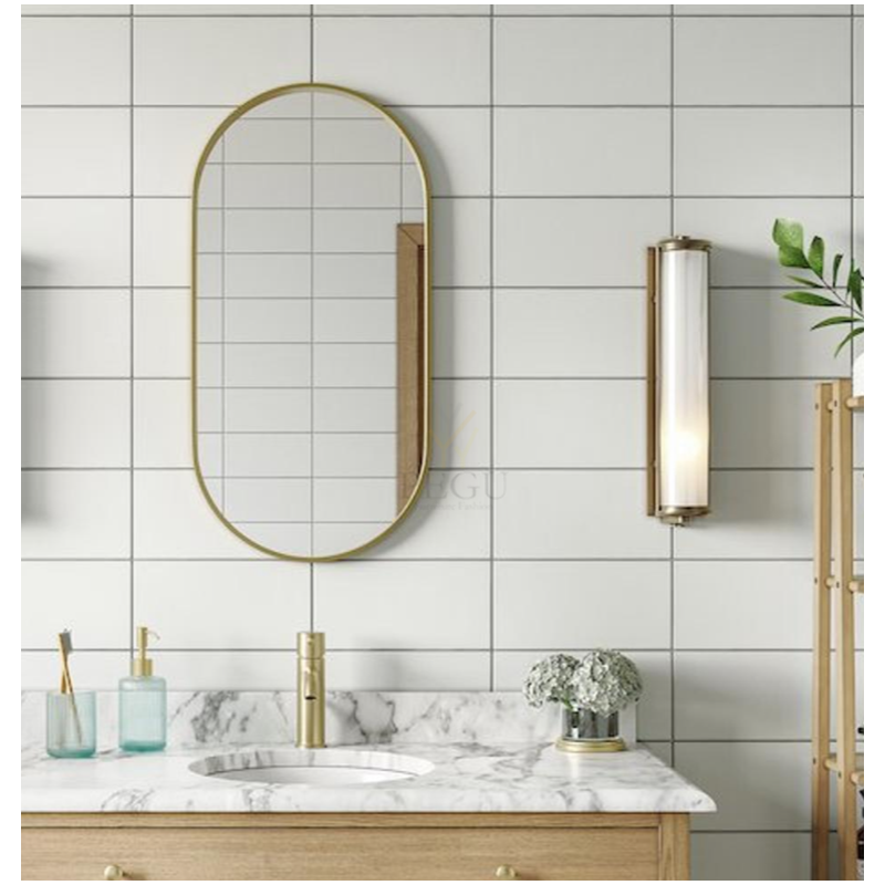 Haceka Deco peegel ovaalne 40x80cm 3cm, harjatud kuld raam