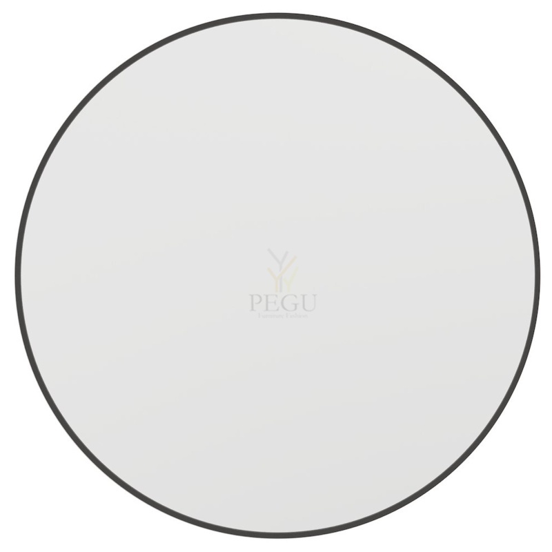 Haceka Deco peegel ümmargune d60cm 3cm, must raam