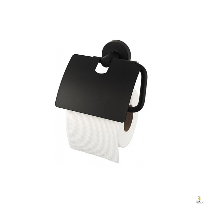 Haceka Kosmos держатель для туалетной бумаги с клапаном, черный матовый
