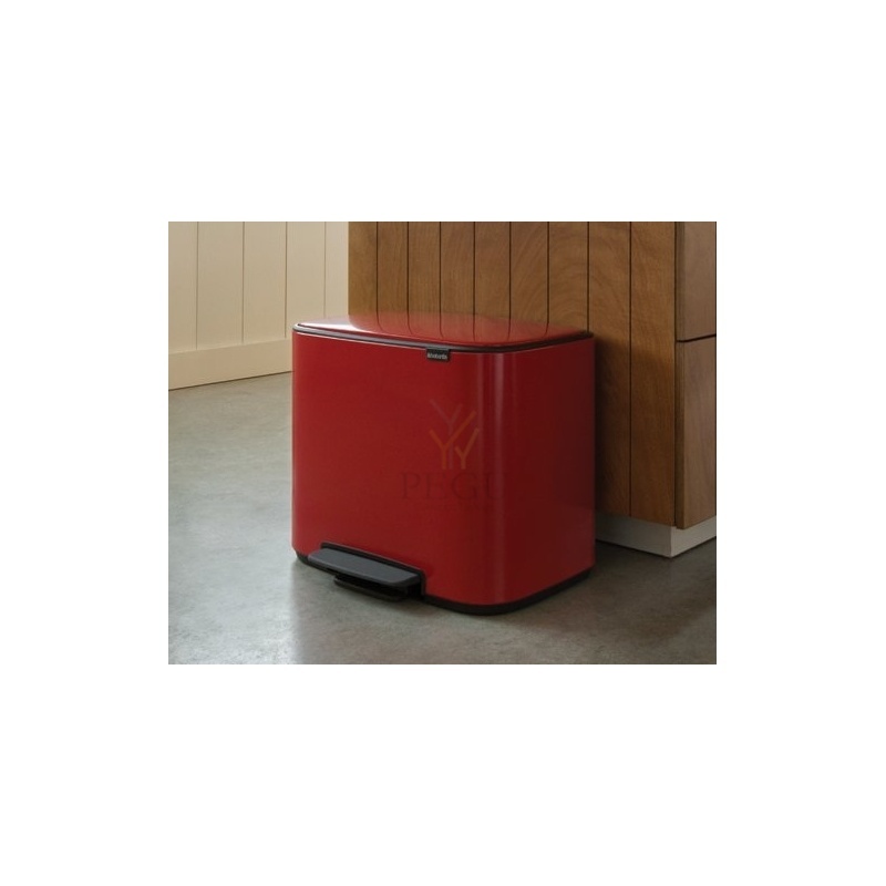 Pedaaliga prügikast, soft-close Brabantia BO, 36L passion Red