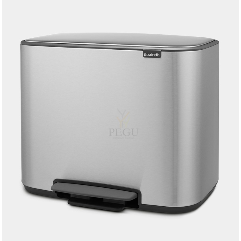 Pedaaliga prügikast, soft-close Brabantia BO, 36L Matt steel Fingerprint Proof