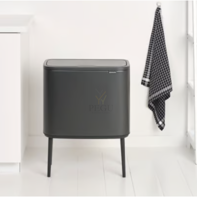 Touch bin ведро для мусора, soft-close Brabantia BO, 11+23L Soft Beige