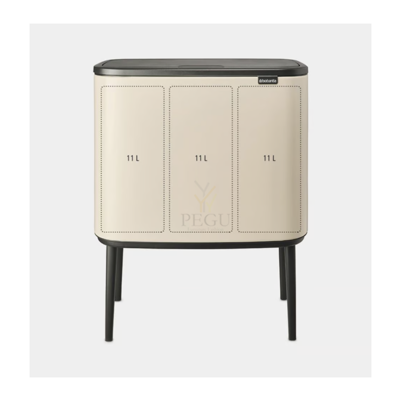 Touch bin sorteerimise prügikast, soft-close Brabantia BO, 3x11L Soft Beige