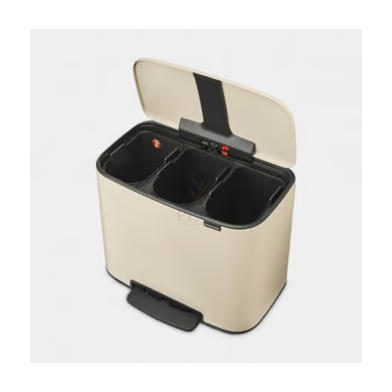 Урна для сортировки мусора с педалью, soft-close Brabantia BO, 3x11L , Soft Beige