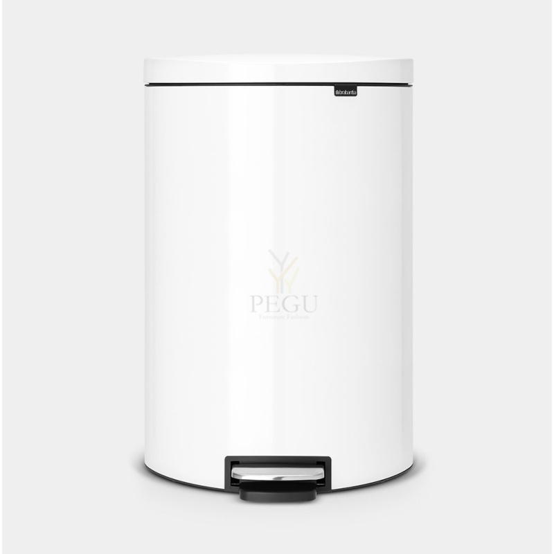 Brabantia FLATBACK+ Урна для сортировки мусора с педалью soft -closed 40L, белая