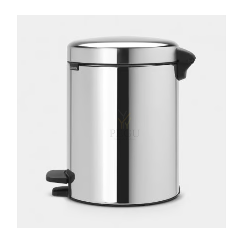 Newicon Brabantia мусорница 5L,  с педалью, плавное закрывание Brilliant Steel