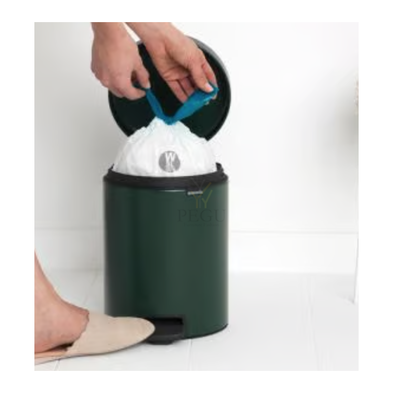 Newicon Brabantia мусорница 5L,  с педалью, плавное закрывание Pine зелёный