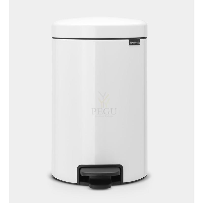 Newicon Brabantia prügikast 12l pedaaliga vaikselt sulguv Valge