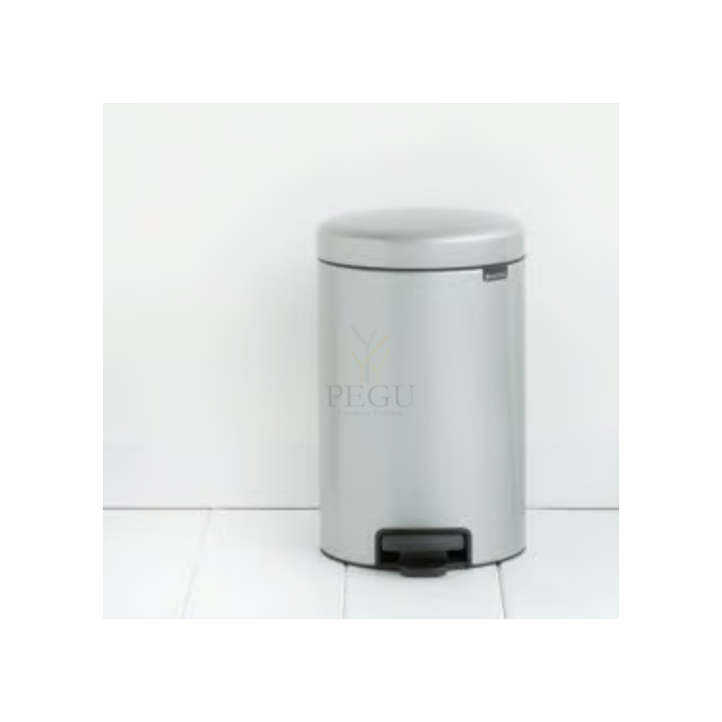 Newicon Brabantia мусорница 12l с педалью, плавное закрывание Metallic Grey