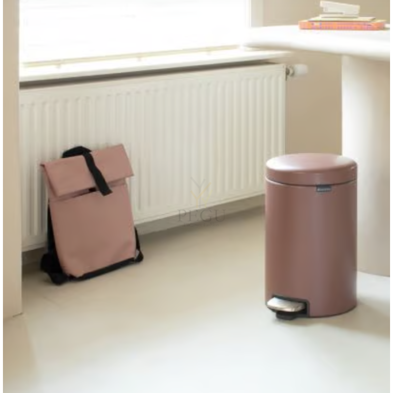 Newicon Brabantia prügikast 12l pedaaliga vaikselt sulguv Satin Taupe