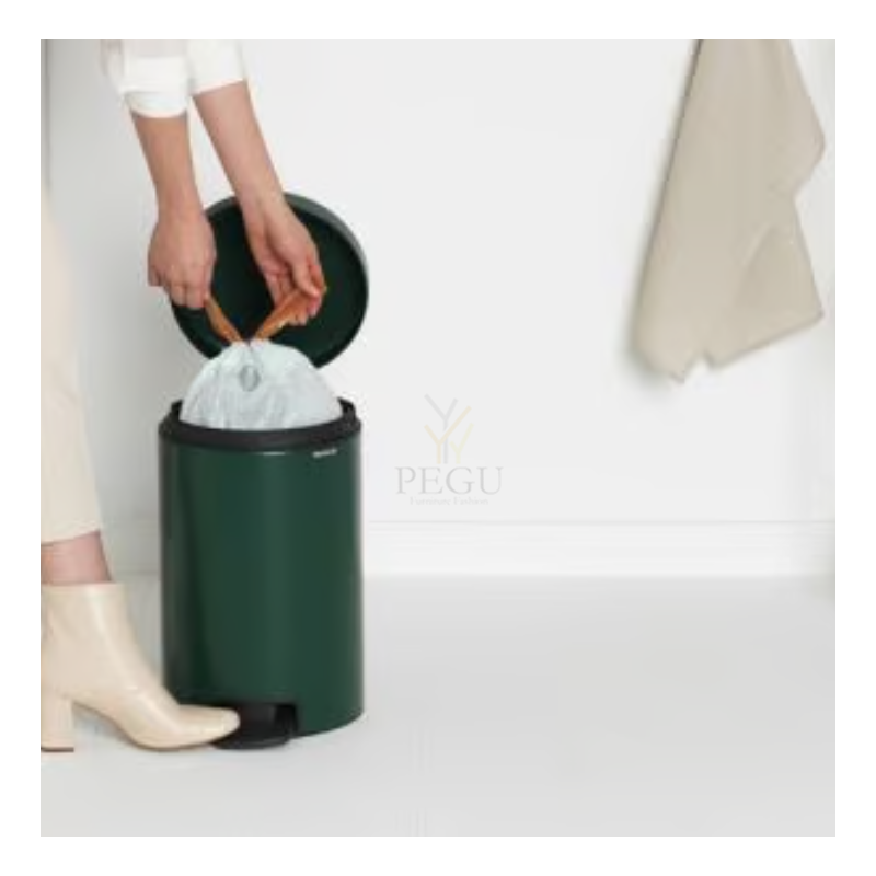 Newicon Brabantia prügikast 12l pedaaliga vaikselt sulguv Pine Green