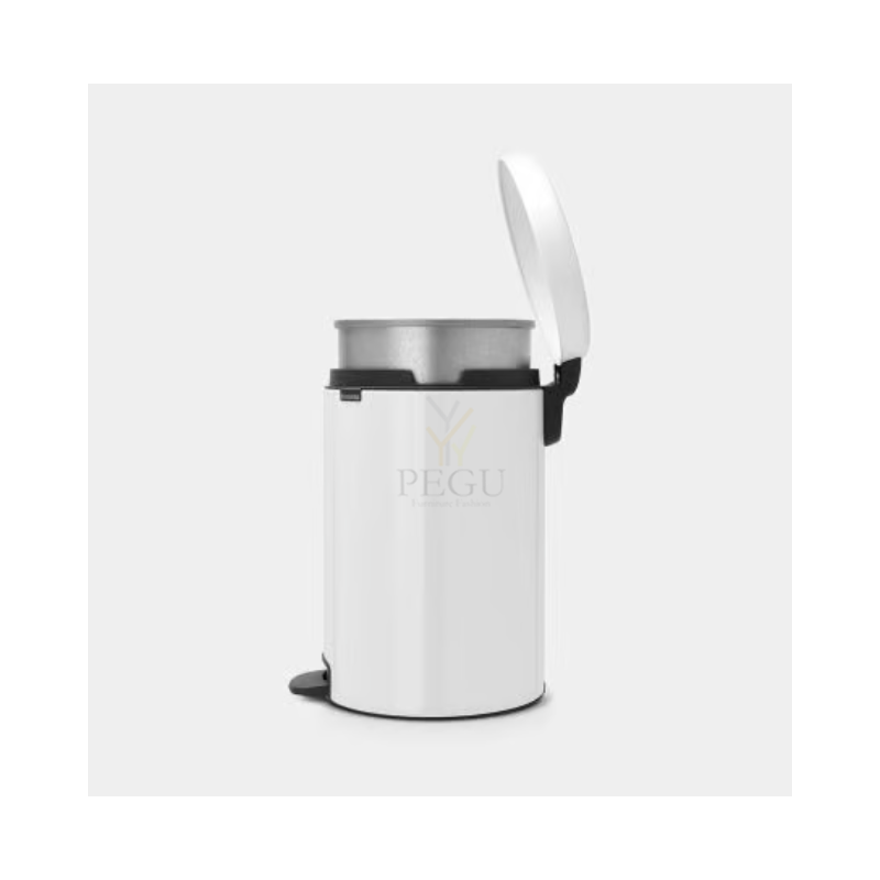 Brabantia мусорное ведро с педалью Newicon 20L, металлическое внутренний бак Белое