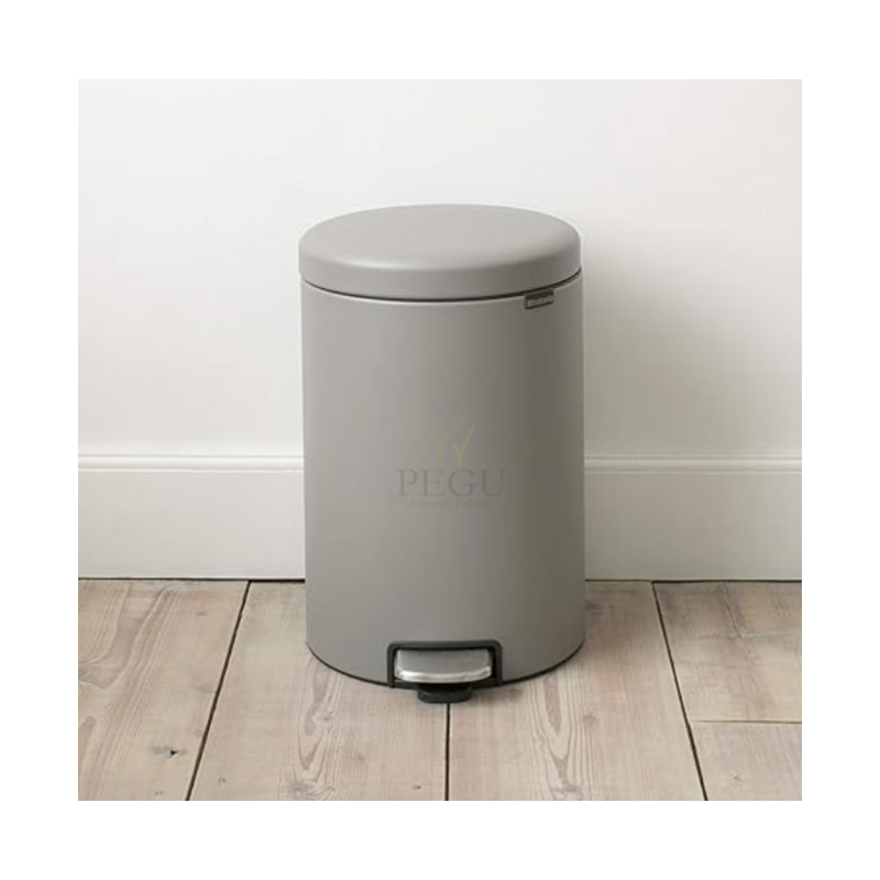 Brabantia pedaaliga prügikast Newicon 20L, Mineral Concrete Grey