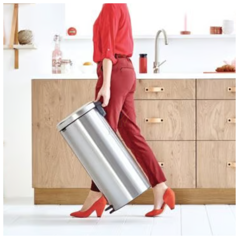 Newicon Brabantia pedaaliga prügikast 30l, vaikselt sulguva kaanega Matt Steel FPP