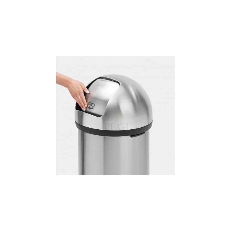 Push bin Brabantia 484520 vajutuskaanega urn 60L, matt steel