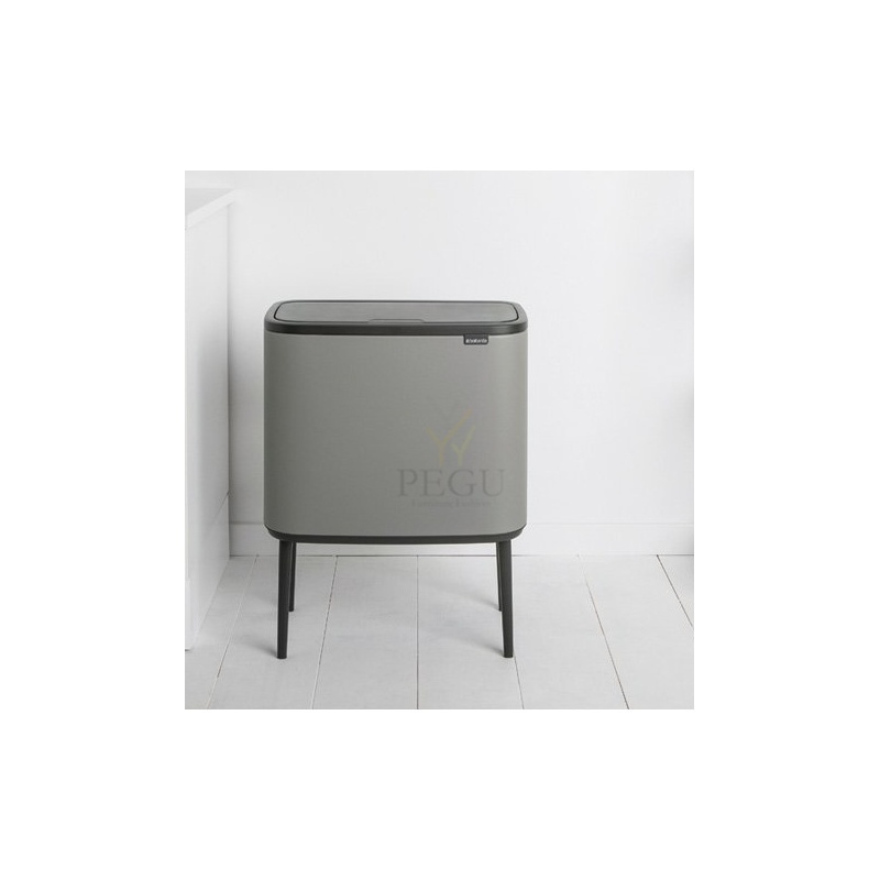 Touch bin sorteerimise prügikast, soft-close Brabantia BO, 11+23L Mineral Concrete Grey