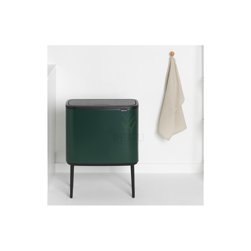 Touch bin мусорное ведро для сортировки отходов, soft-close Brabantia BO, 11+23L Pine Green