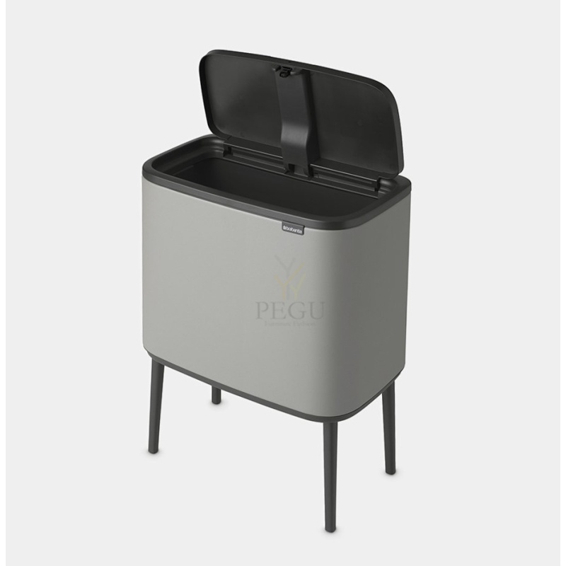 Touch bin prügikast, soft-close Brabantia BO, 36L Mineral Concrete Grey