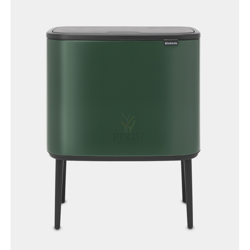 Touch bin ведро для сортировки мусора, soft-close Brabantia BO, 3x11L Pine Green