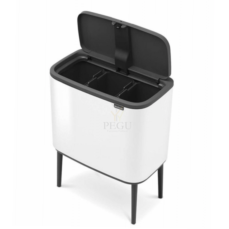 Touch bin sorteerimise prügikast, soft-close Brabantia BO, 3x11L valge