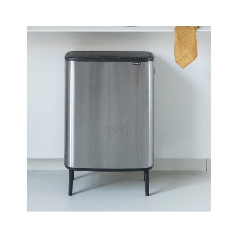 Touch bin kõrge prügikast, soft-close Brabantia BO, 60L Matt teras FPP