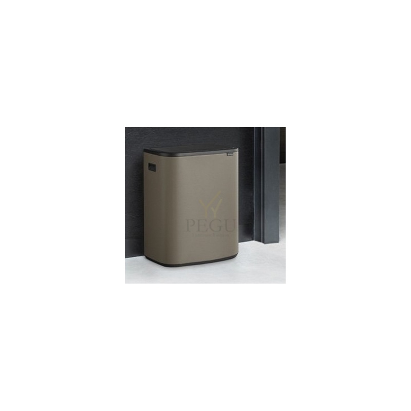 Touch bin ведро для сортировки мусора, soft-close Brabantia BO, 2x30L Platinum
