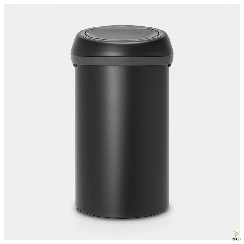 Touch bin мусорное ведро с крышкой, Brabantia XXL 60L Mineral Moonlight чёрный