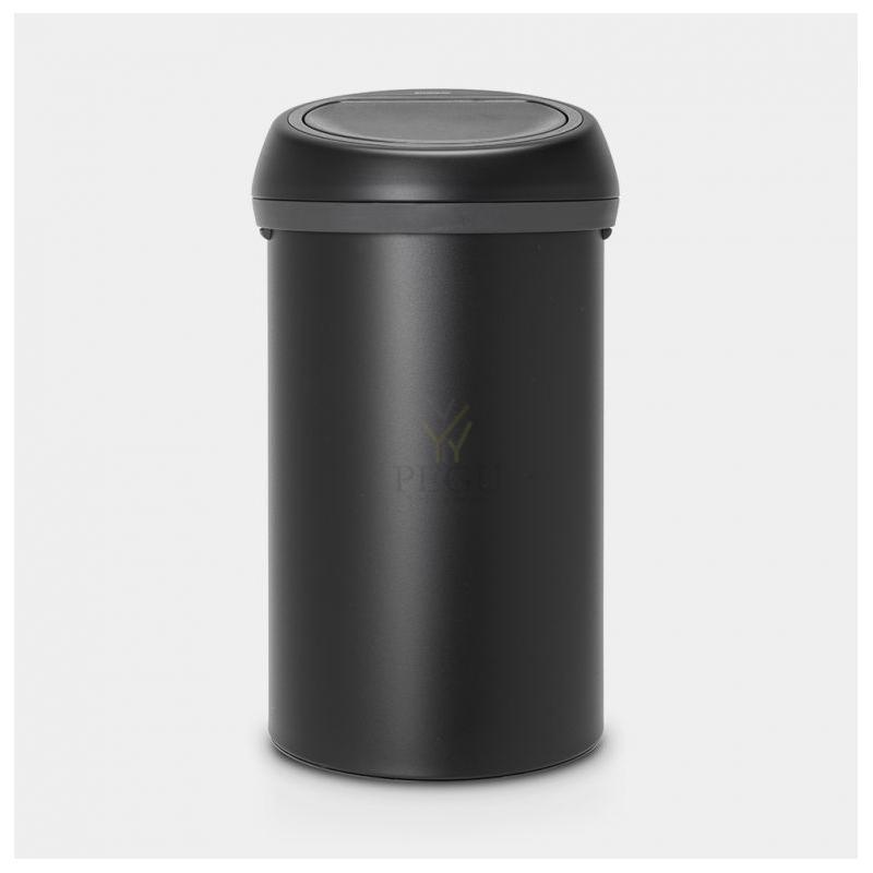 Touch bin мусорное ведро с крышкой, Brabantia XXL 60L Mineral Moonlight чёрный