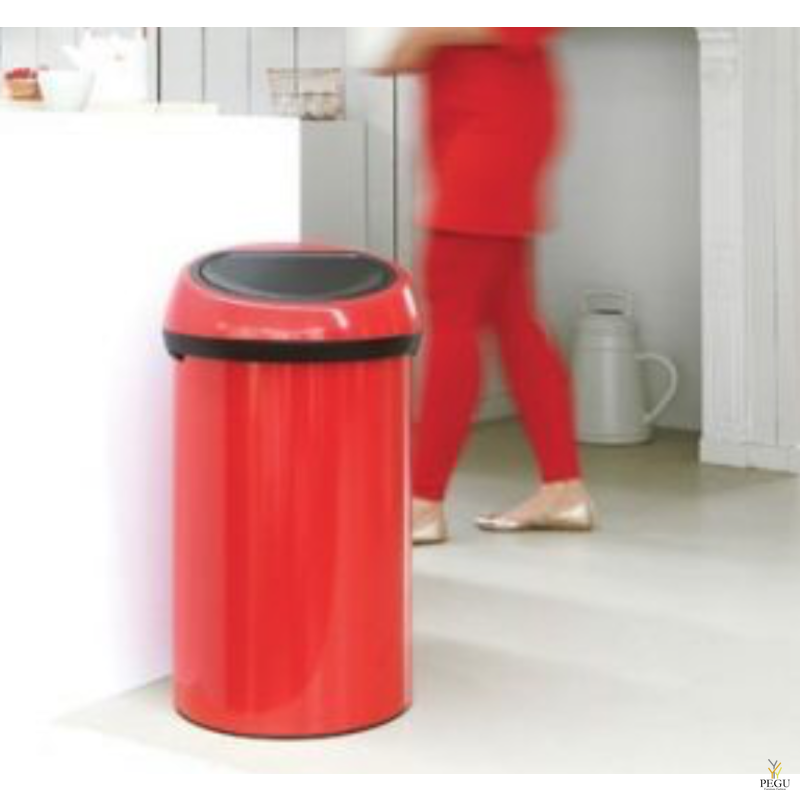 Touch bin мусорное ведро с крышкой, Brabantia XXL 60L красное Passion red