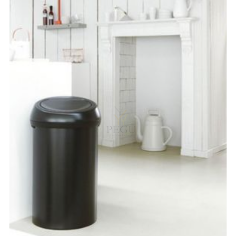 Touch bin kaanega prügikast, Brabantia XXL 60L matt must/musta kaanega