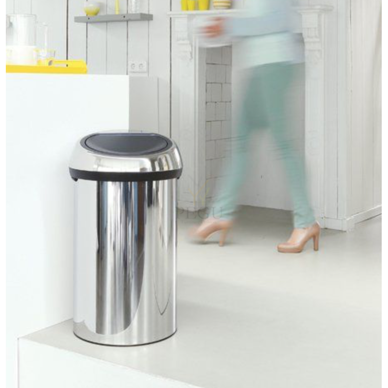 Touch bin kaanega prügikast, Brabantia XXL 60L Brilliaant steel/ bril.lid