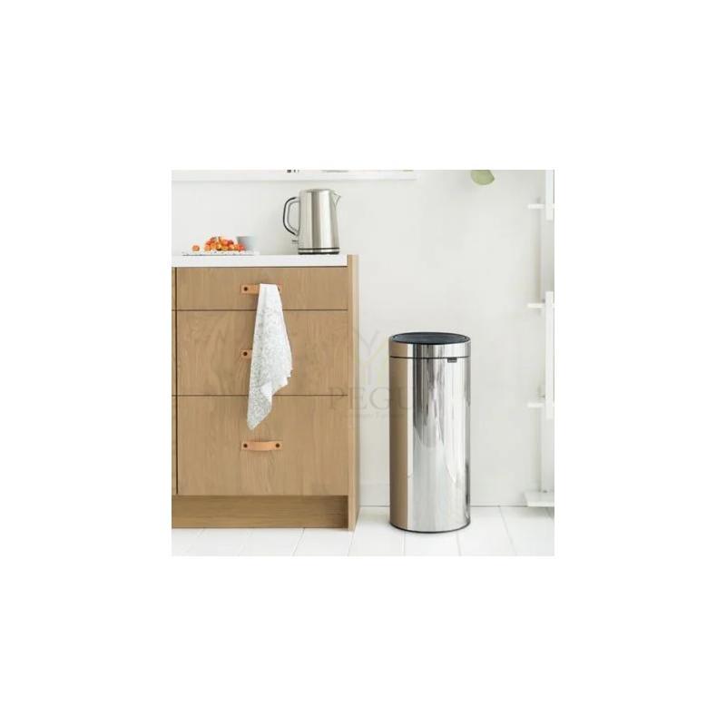 Brabantia prügikast TOUCH BIN FLATBACK 30L Brilliant steel 