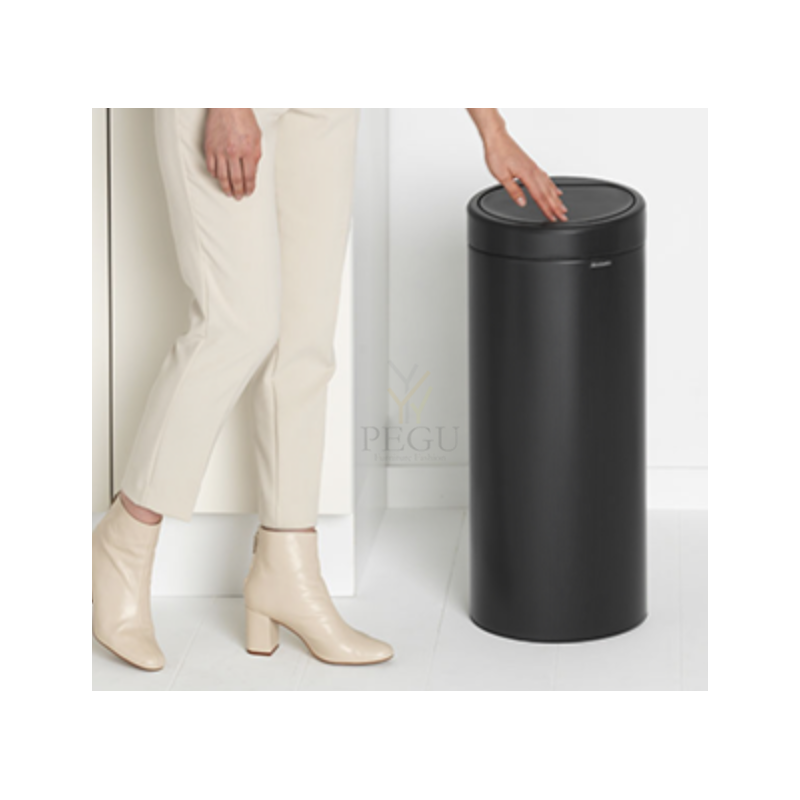 Brabantia ведро для мусора TOUCH BIN FLATBACK 30L Mineral Moonlight Black