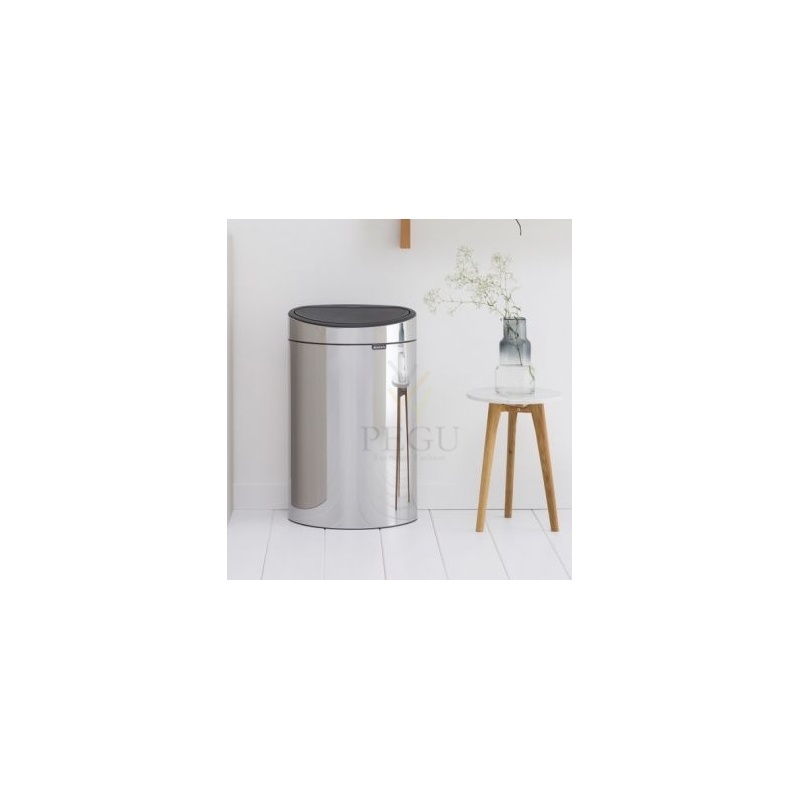 Brabantia мусорное ведро TOUCH BIN FLATBACK 40L, Brilliant steel