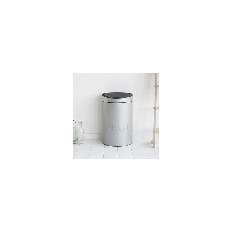 Brabantia мусорное ведро TOUCH BIN FLATBACK 40L, Metallic Grey
