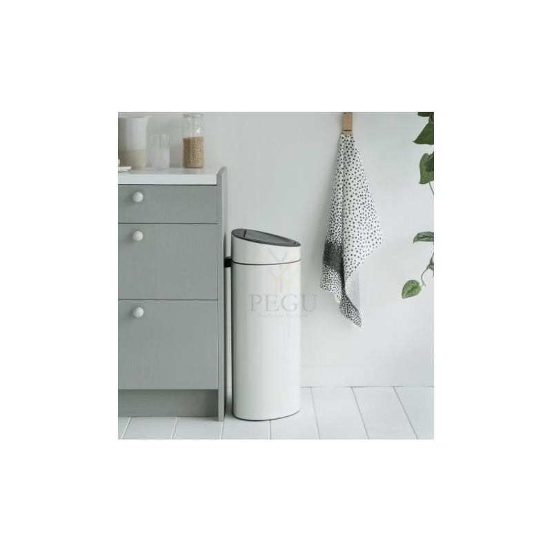 Brabantia prügikast TOUCH BIN FLATBACK 40L, valge