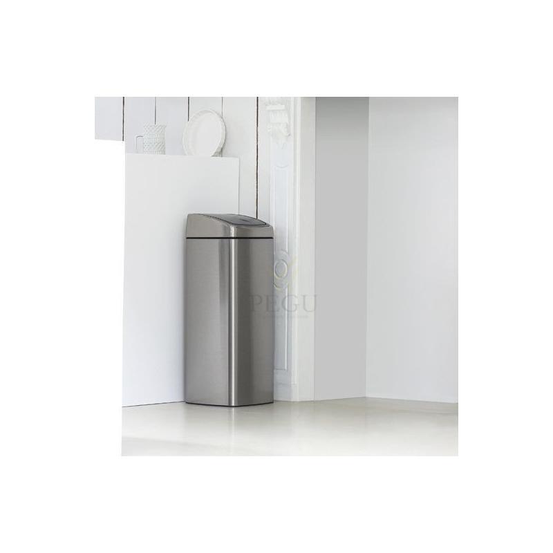 Мусорный бак Brabantia TOUCH BIN 25L квадратный матовая сталь FPP