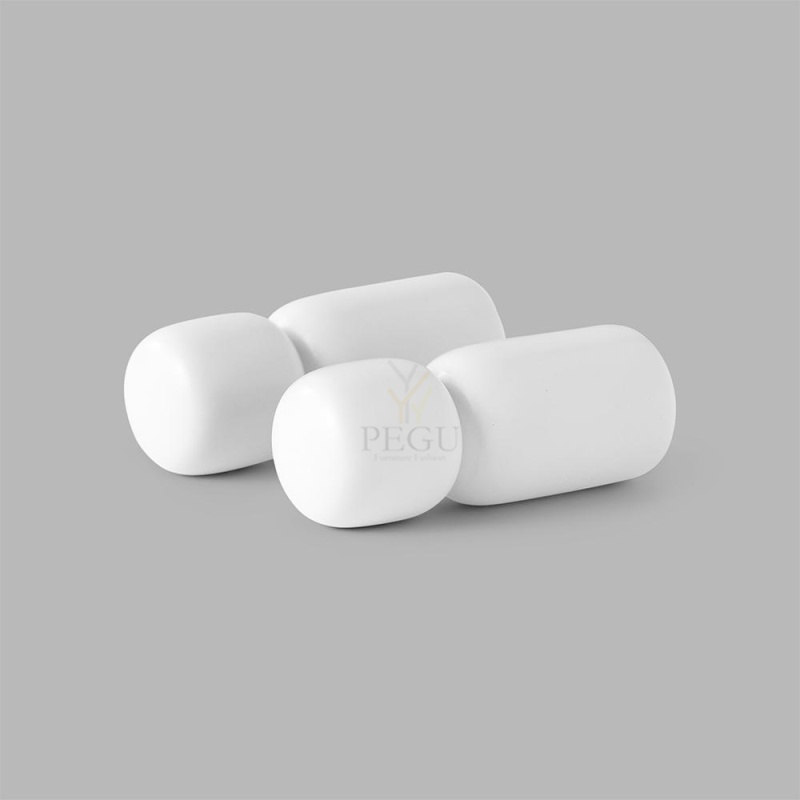 D Line Pebble mantli nagi komplekt L 2 tk matt valge