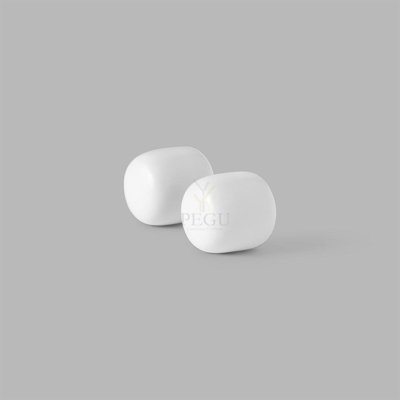 D Line Pebble mantli nagi komplekt S 2 tk matt valge