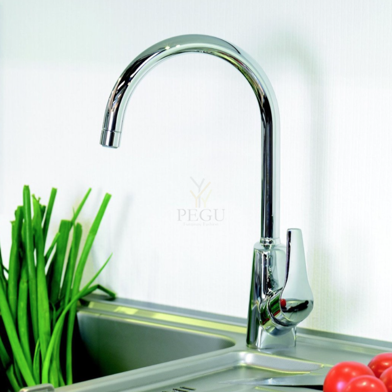Damixa Rowan 6707000 кухонный смеситель с высокой трубой, хром
