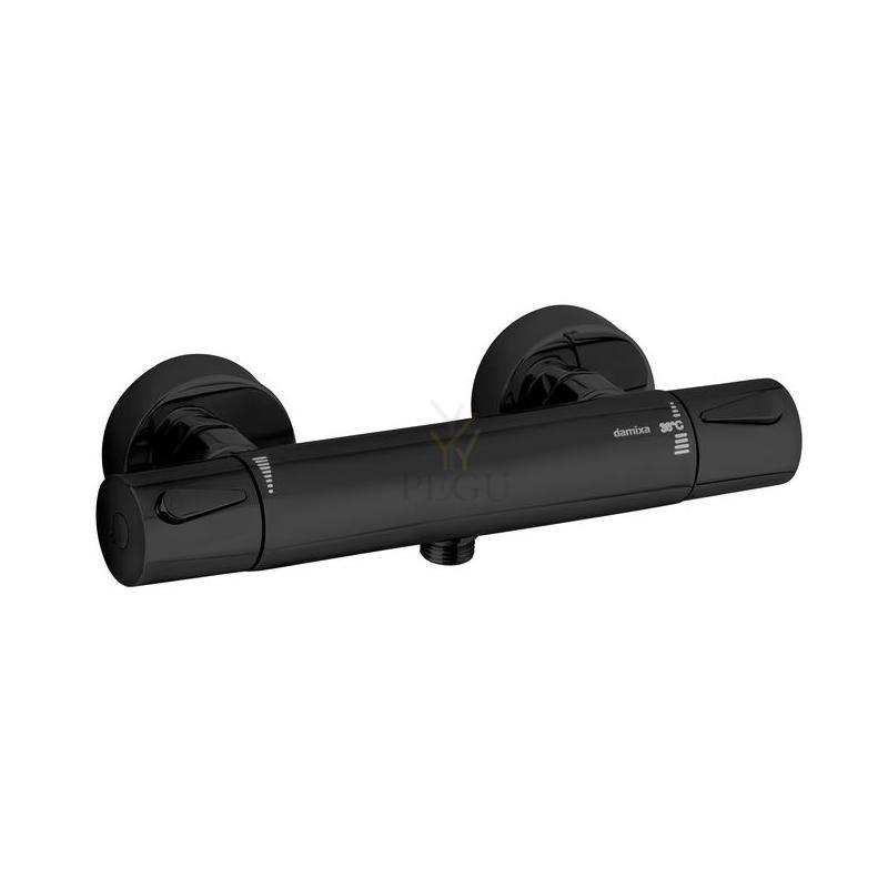Damixa 7440061 смеситель душевой с термостатом Silhouet чёрный