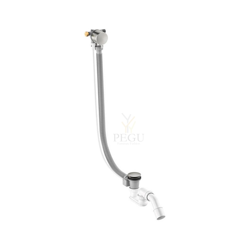 Vannisifoon ülevooluga Damixa 47l/min d40/50mm harjatud teras PVD