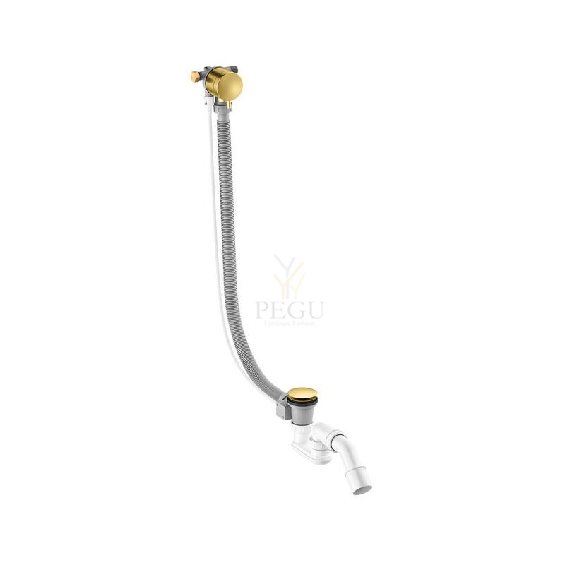 Vannisifoon ülevooluga Damixa 47l/min d40/50mm harjatud messing PVD