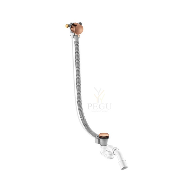 Vannisifoon ülevooluga Damixa 47l/min d40/50mm harjatud vask PVD