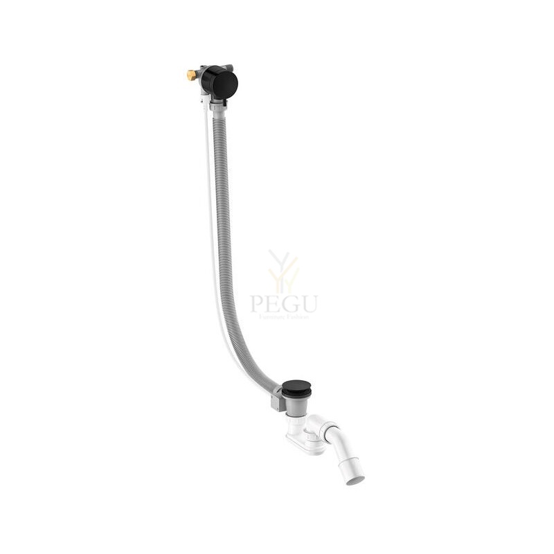 Сифон для ванной с переливом Damixa 47l/min d40/50mm матовый чёрный