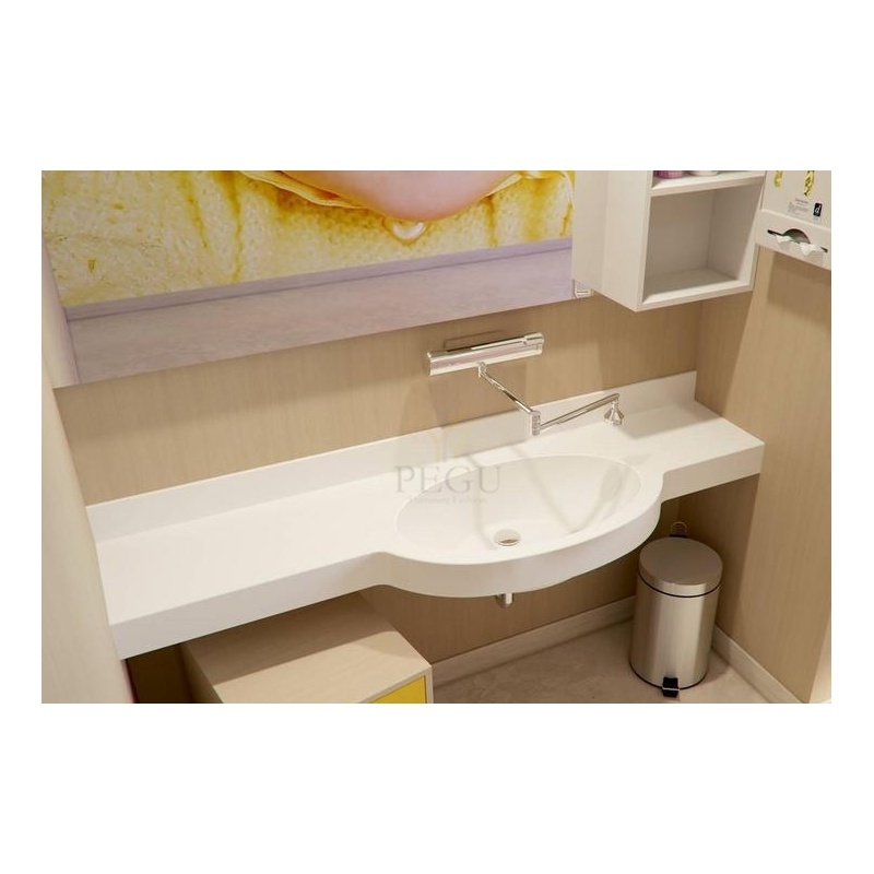  Раковина EUMAR Albi Baby 1800x540x100 GelCeramic с отверстием под смеситель