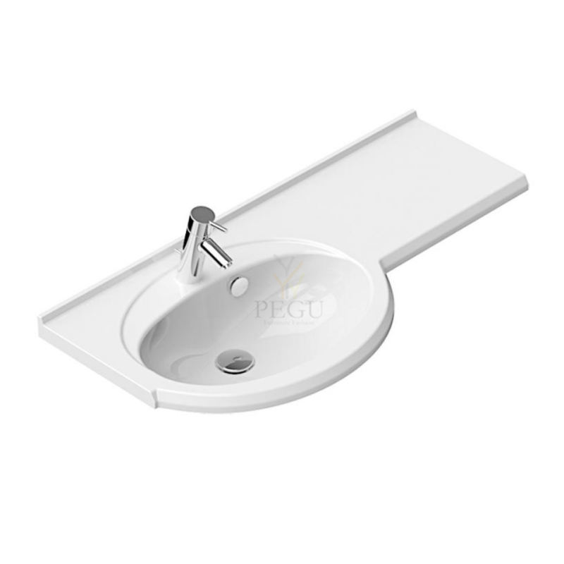 Valamu kapi peale EUMAR Anne 100l 1000x34x490mm GelCeramic segisti avaga