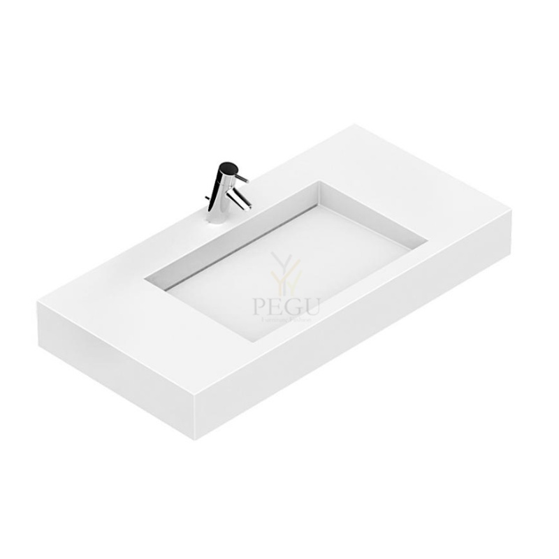 Раковина EUMAR Carre 105C 1050x520x130 CreaCore с отверстием под смеситель